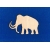 Mamut   10,5x6,5cm   ( nr  VII ) ,    kolekcja dinozaury  , pokój dziecka , panel ścienny sklejka